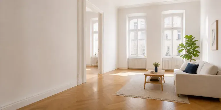 Heller, geordneter Wohnraum